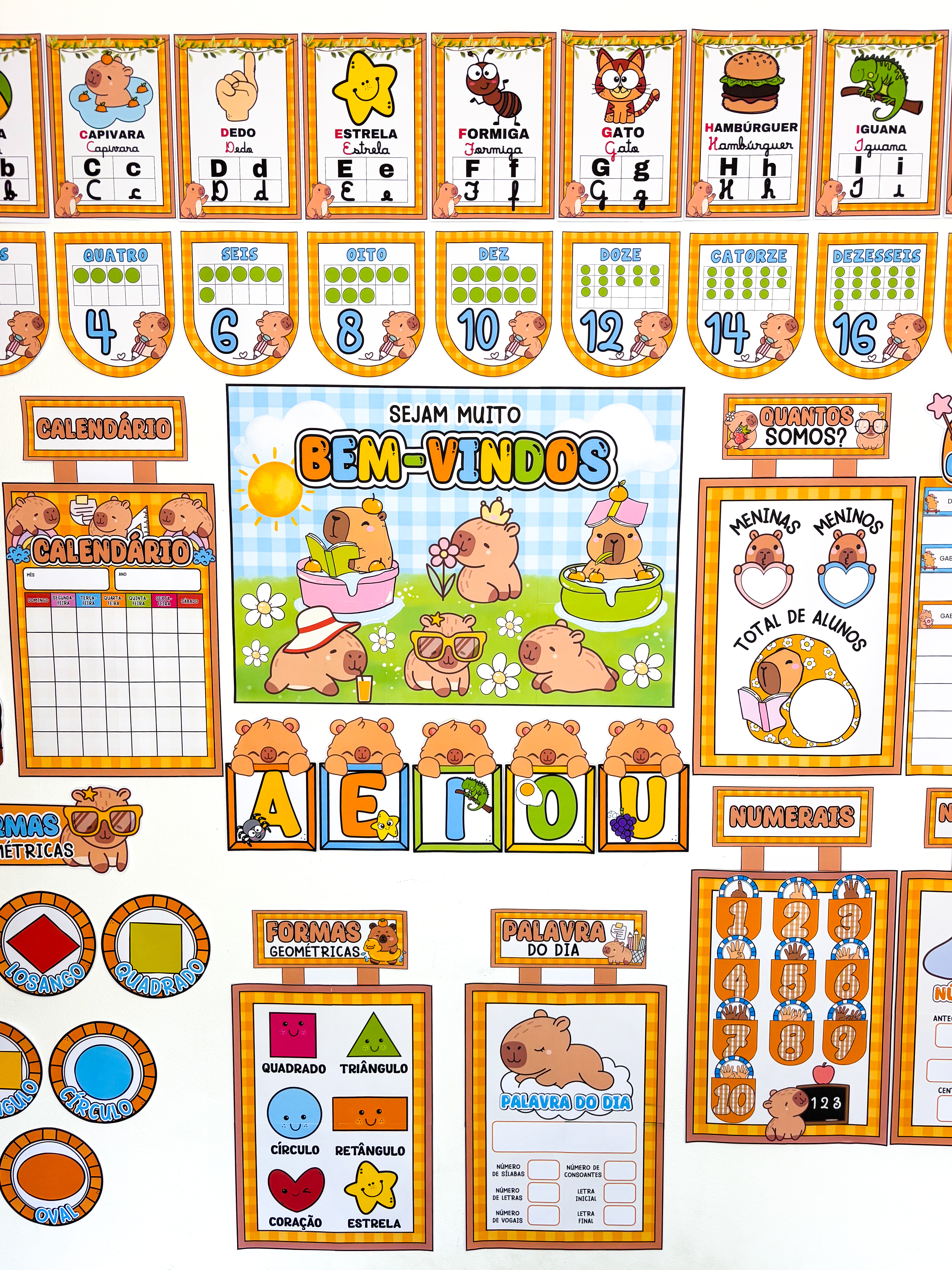 Kit ornamentação de sala Capivara